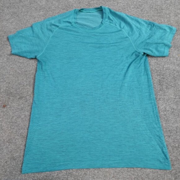 Lululemon Metal Vent Tech T-Shirt Medium Blue Green Teal - Picture 1 of 7